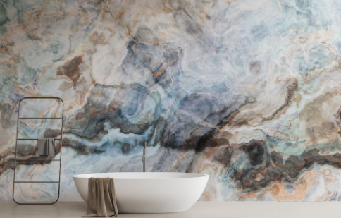 Blue Onyx Texture Marble Wallpaper Mural