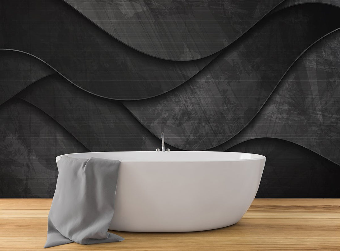 6 Striking Black Wallpapers to Design an Impactful Bathroom