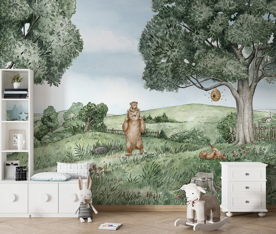 Trendy Animal Wallpaper for a Stylish and Adorable Jungle-Themed Children's Room