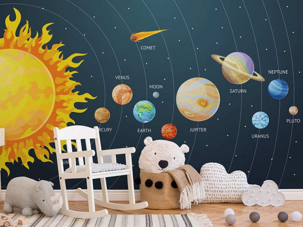 Best Planet wallpaper for kids Room Space Adventures