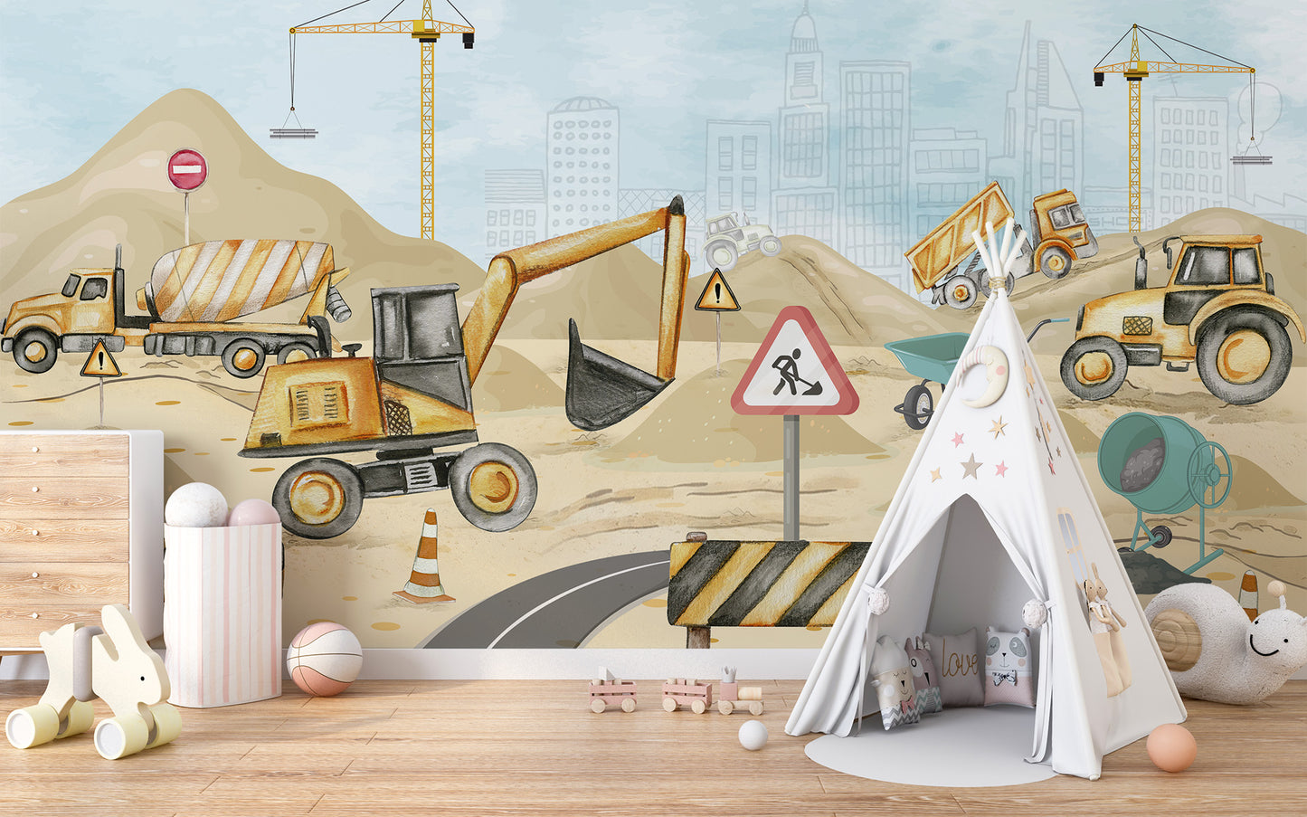 Mighty Machines Wall Mural