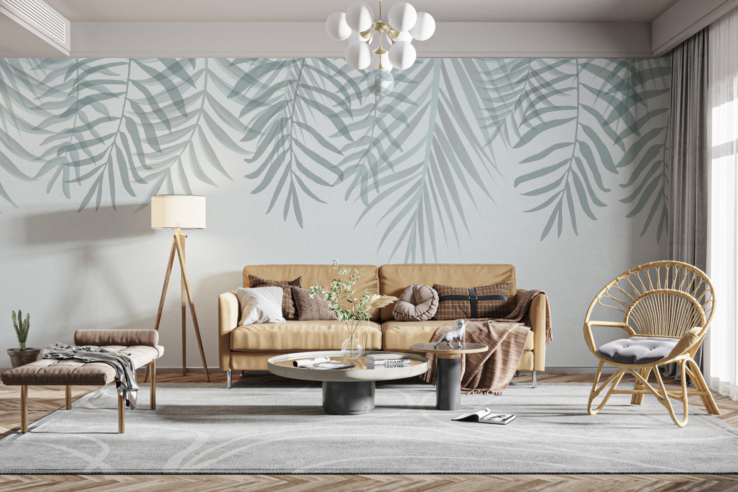 Arctic Palm Whisper Wallpaper Mural elegant decor