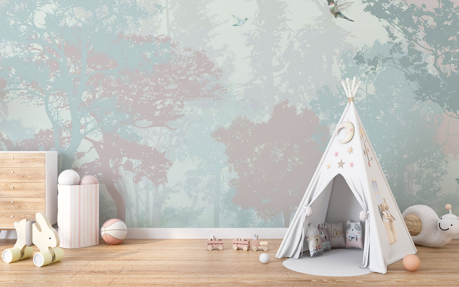 Fairy Forest wallpaper for kids room