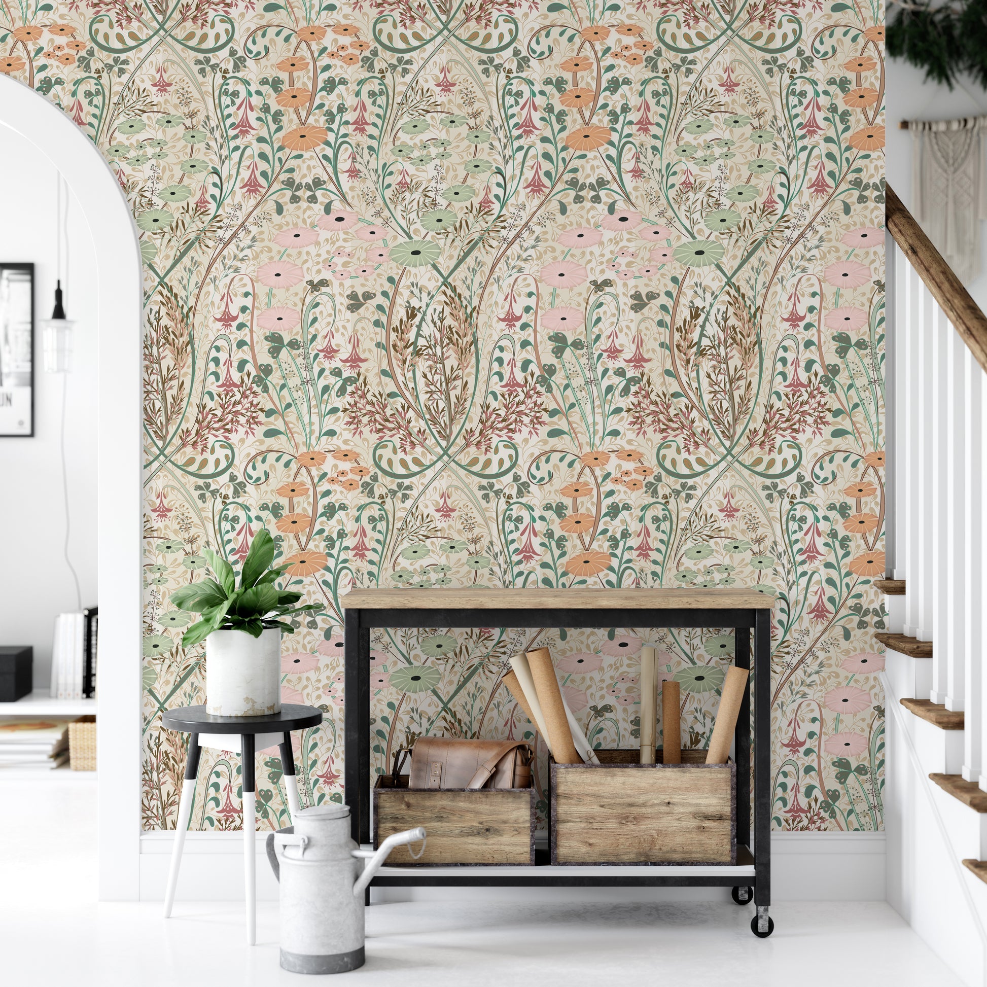 Nature-Inspired Enchanted Garden Wallpaper
