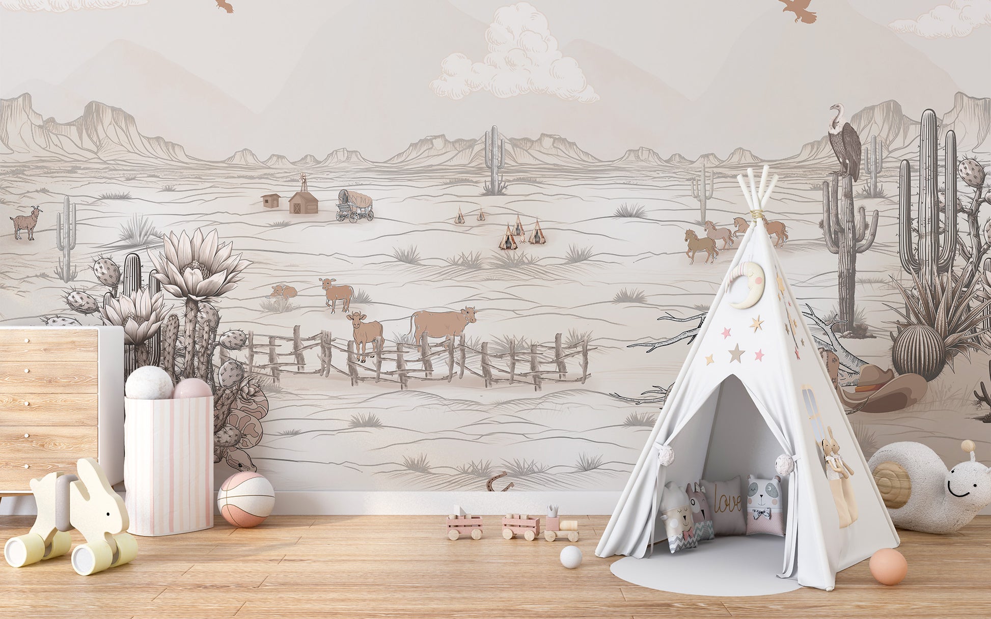 Tumbleweed Treasures Wallpaper Mural - Giffywalls