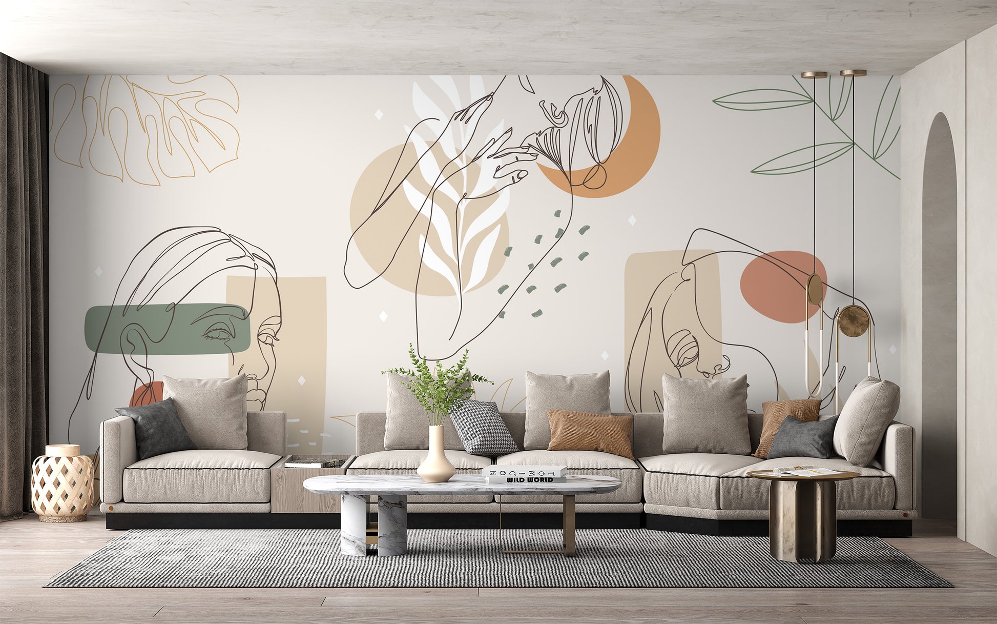 Stylish Contour Elegance Artwork Mural for homes