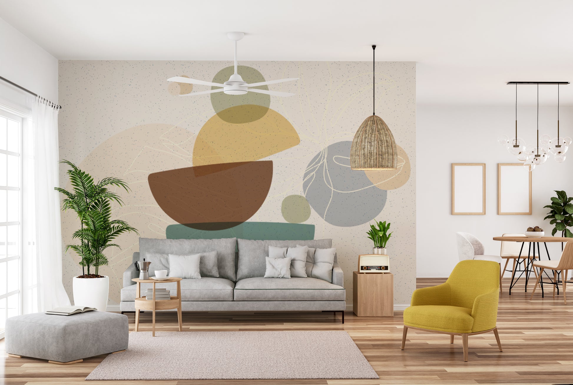 Elegant Modern Zen Abstract Wall Mural pattern