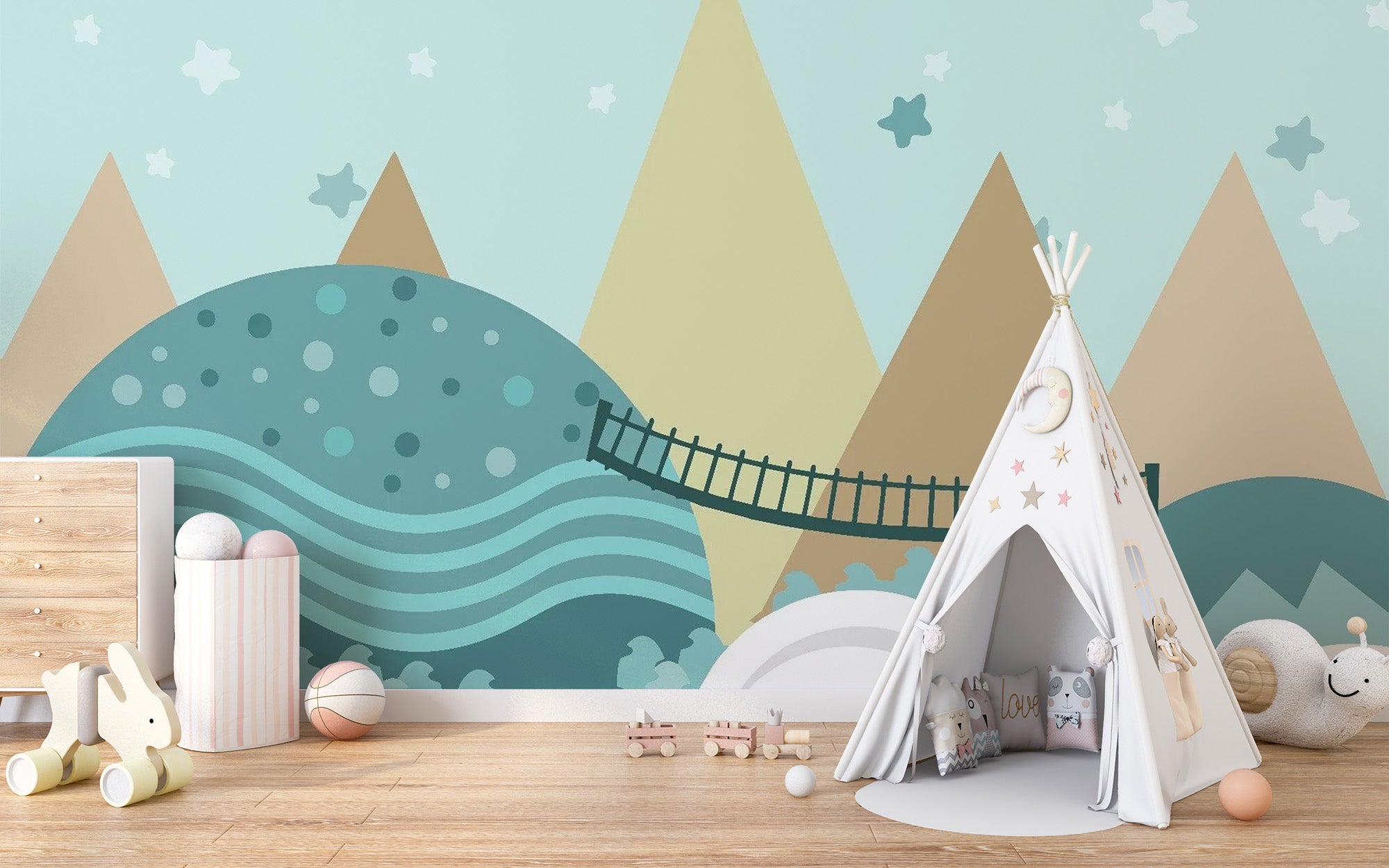 Kids Animated Pastel Motifs Wallpaper - Giffywalls