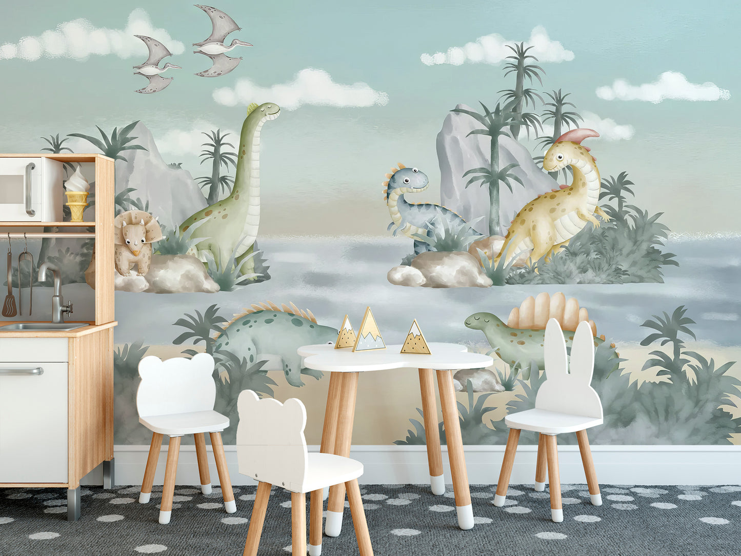 Ancient adventures wallpaper for a playful and inspiring kids' space.