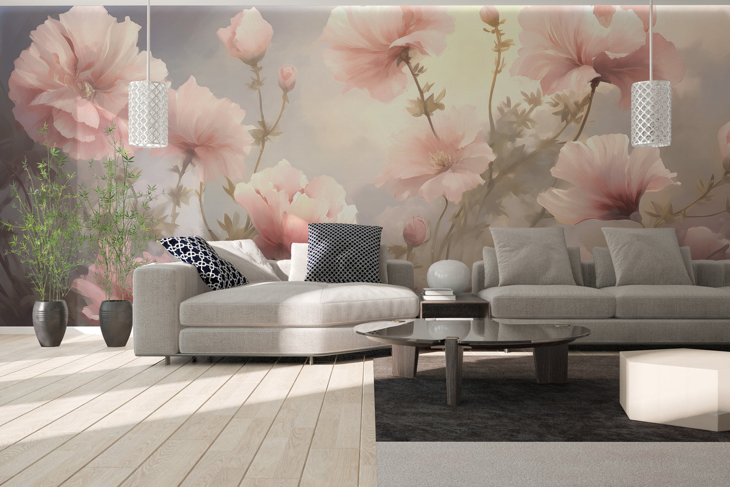 Godetia Pink Flower Wallpaper Mural