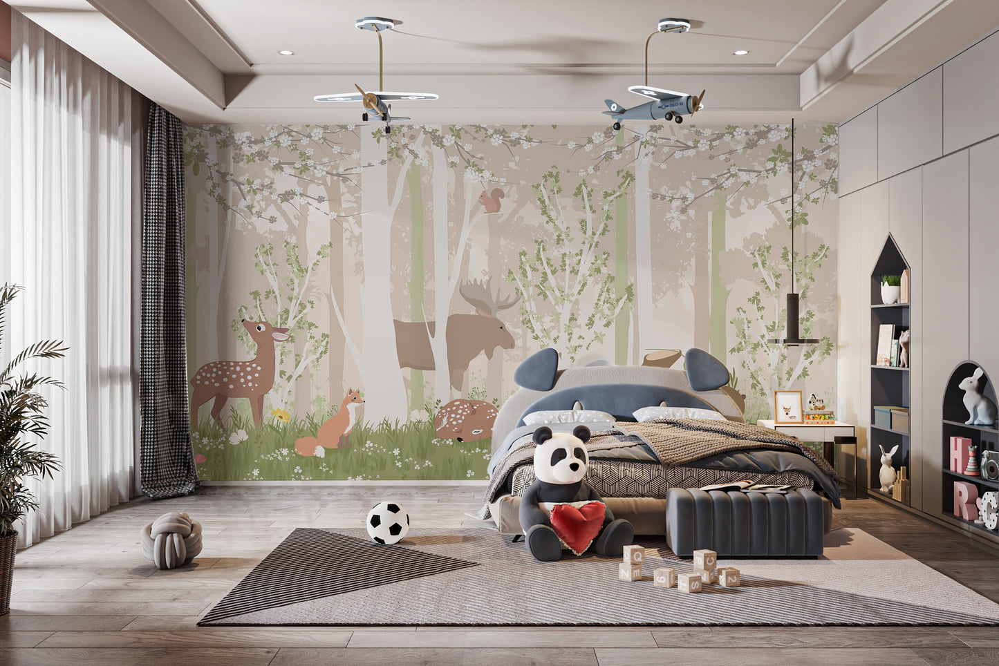 Kids Woodland Friends Wall Mural