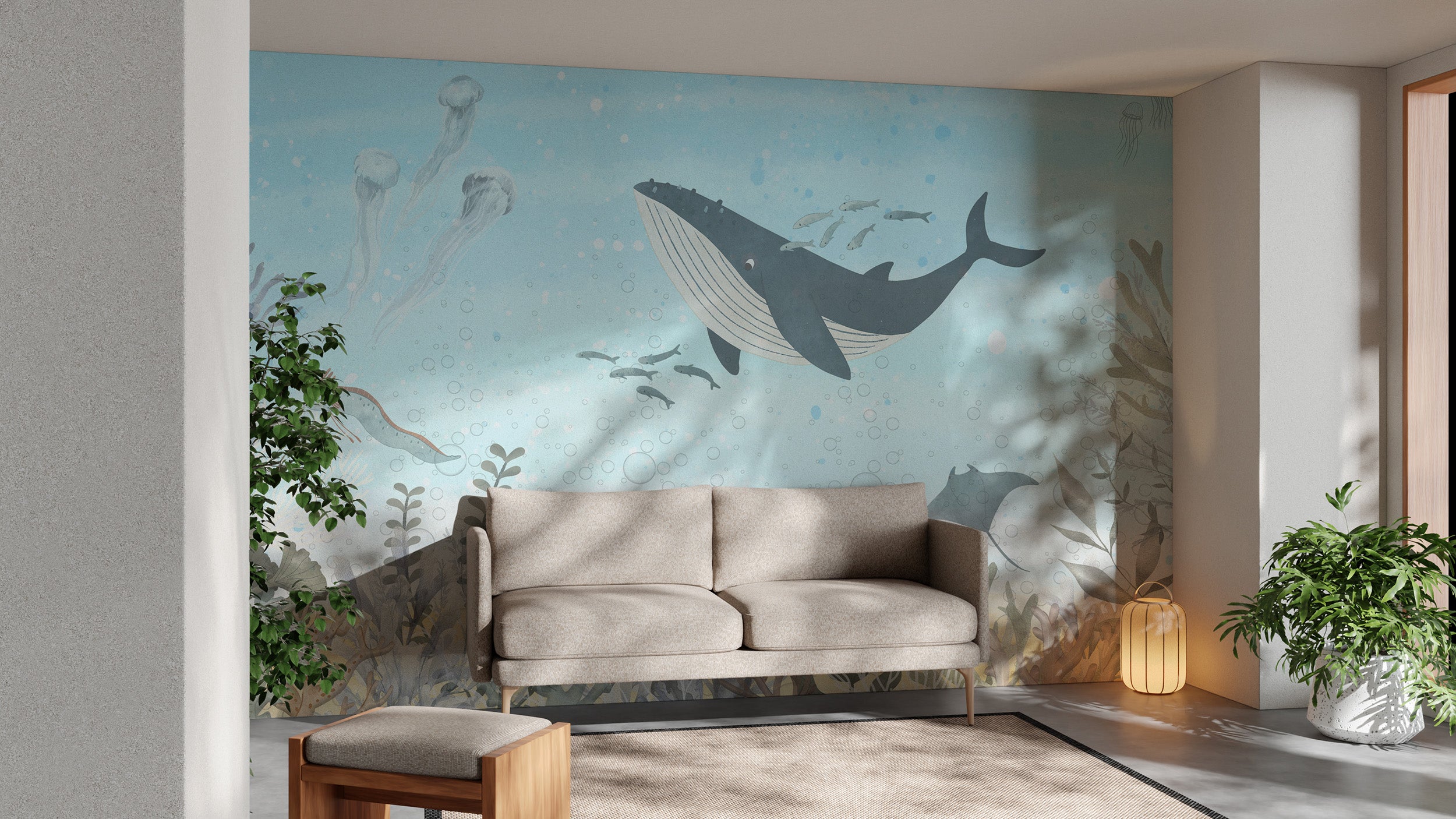 Oceanic Harmony Mural removable wallpaper