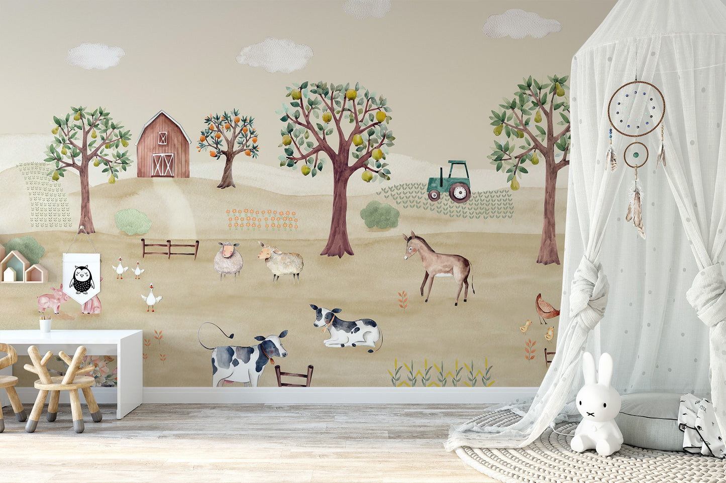 Barnyard Bliss Wall Mural