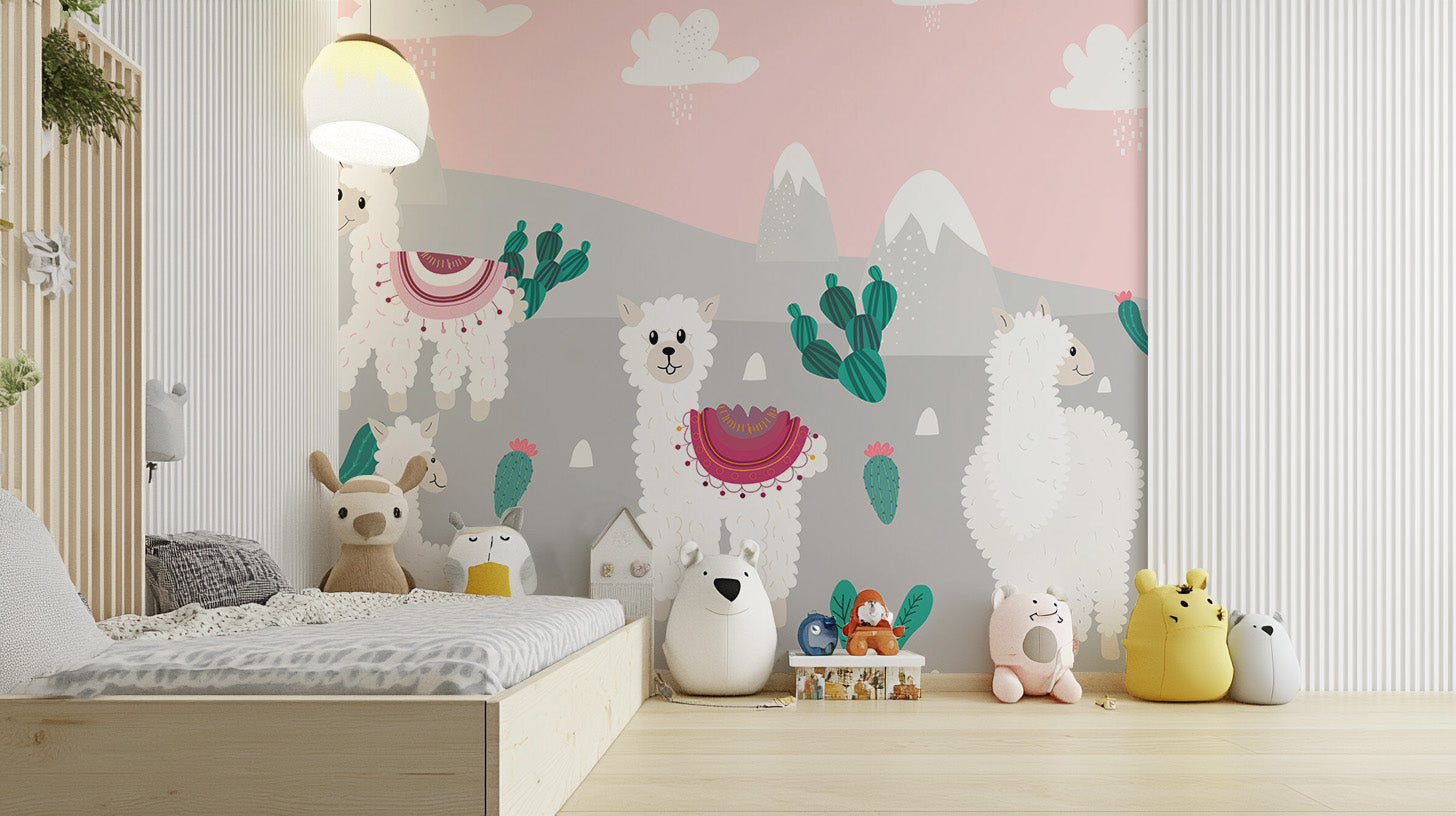 Vibrant fiesta-themed llama wall decor
