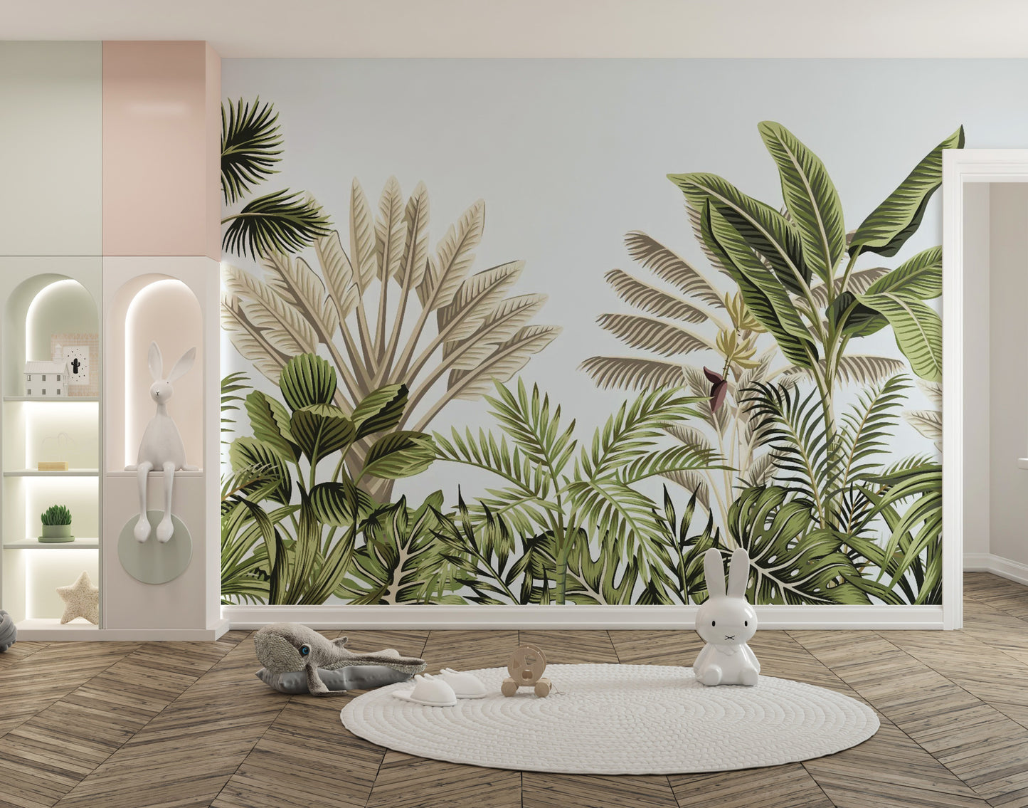 Vintage Tropical Leaves Wallpaper Mural