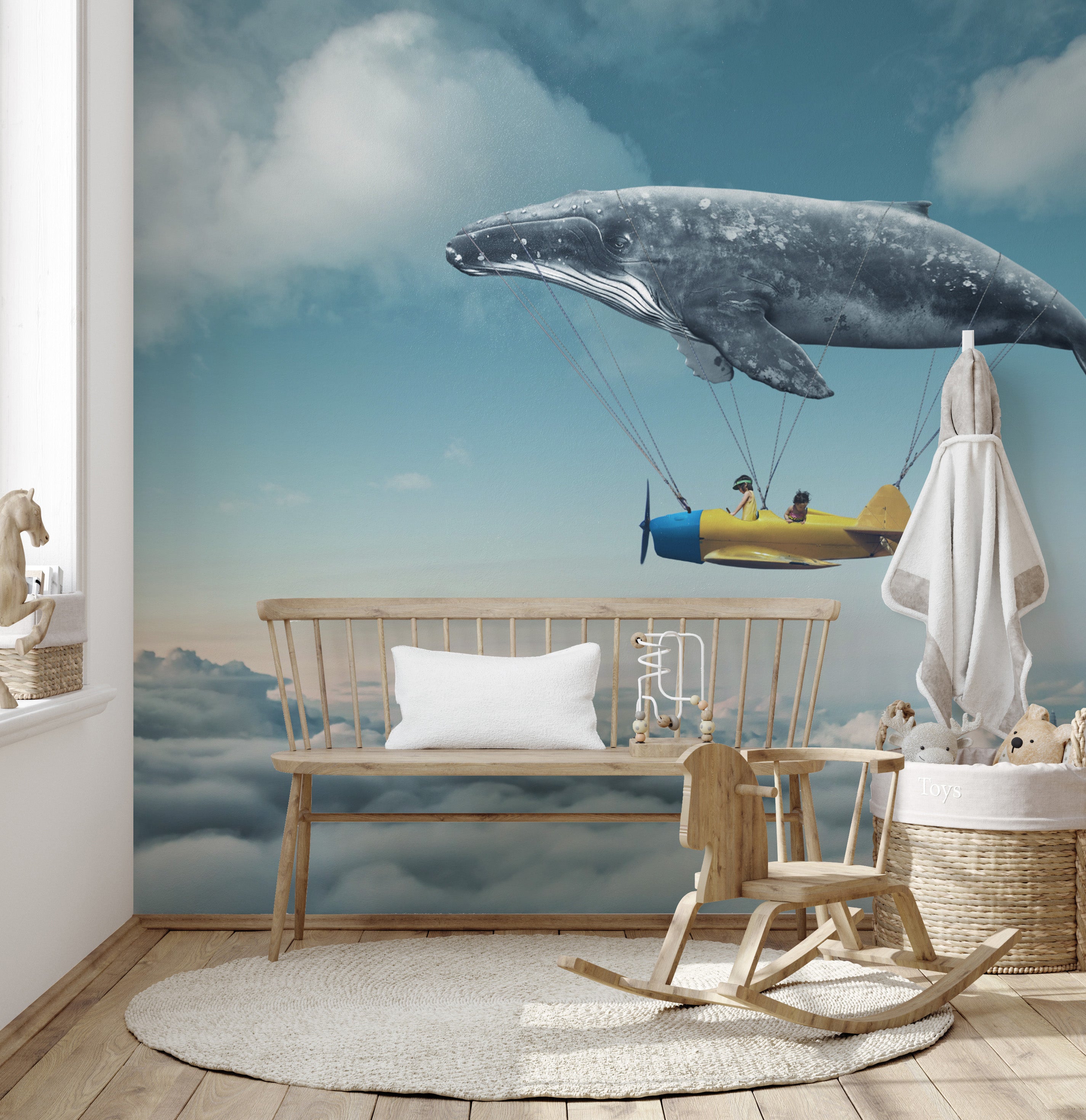 Starlit Whale Adventure Wall Decor
