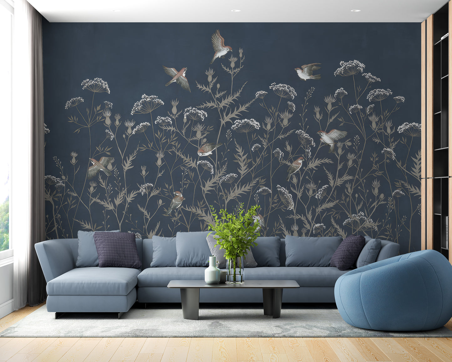 Evening Elegance Aviary Mural