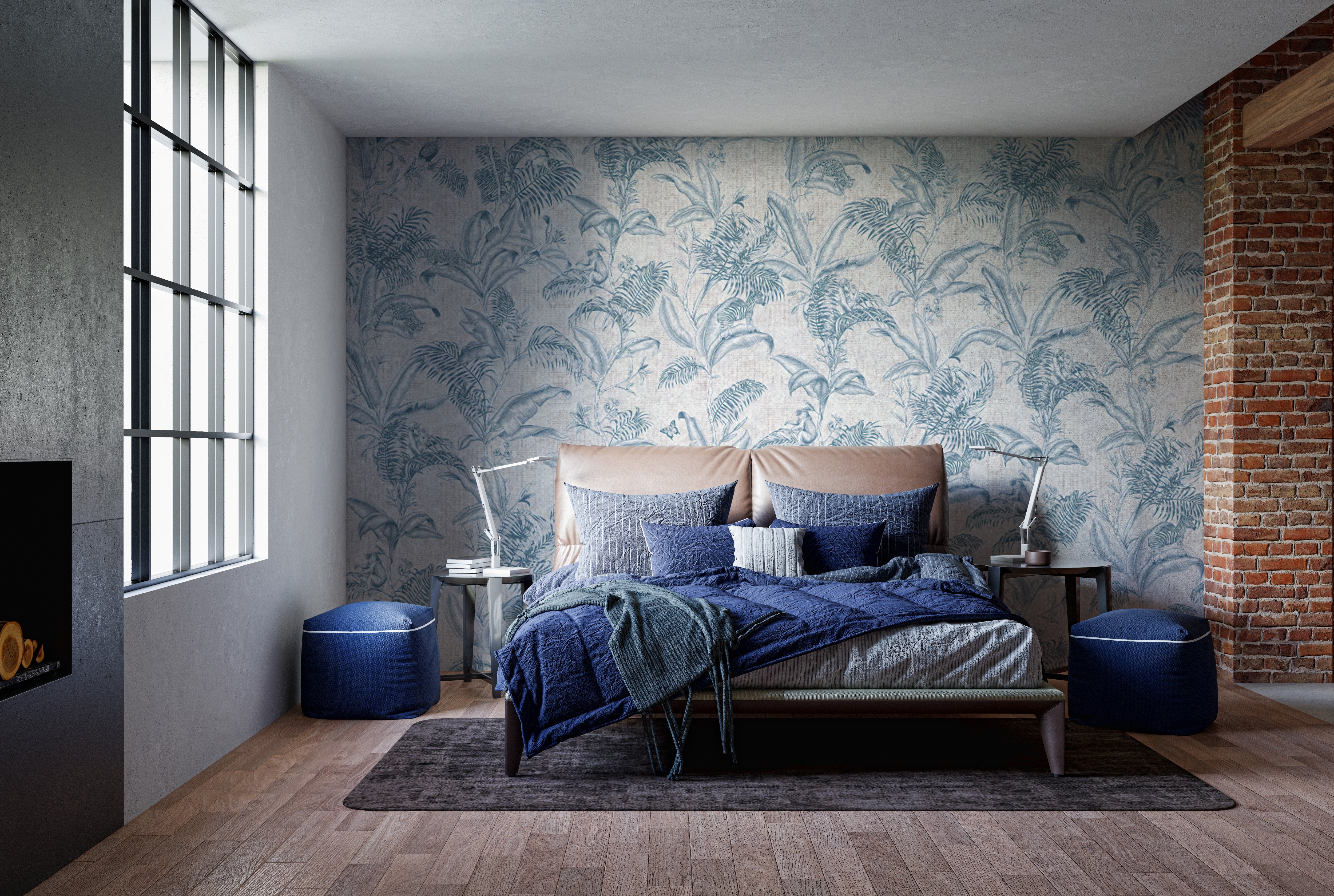 Vibrant tropical wallpaper inspired by Darwin's paradise vision.
