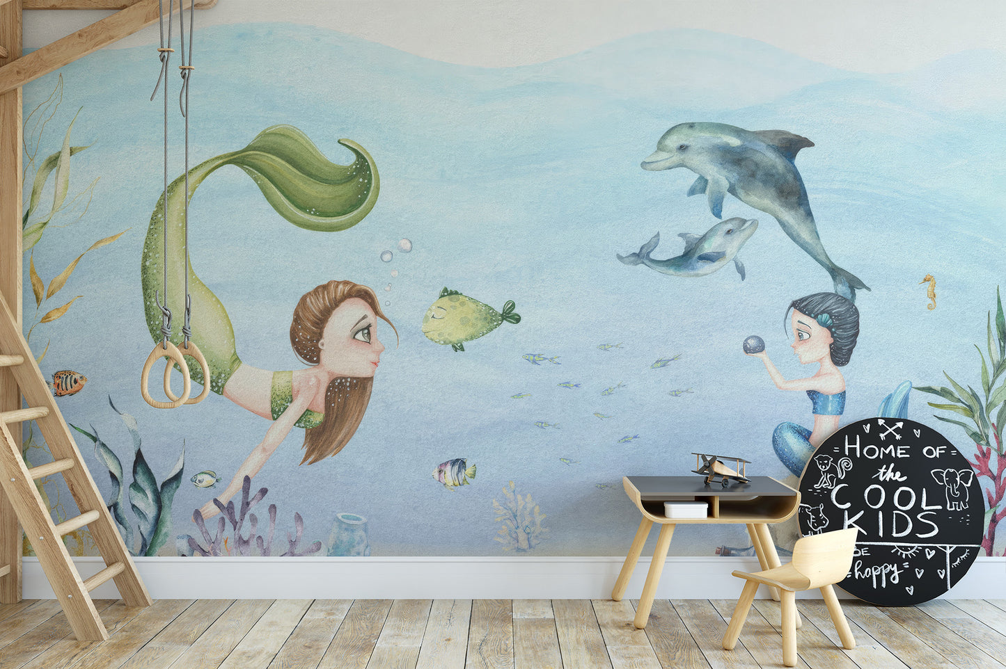 Colourful Mermaids Wallpaper Mural