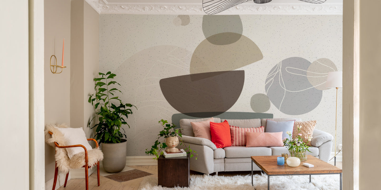 Relax with Soft Contour Bohemian Mural design