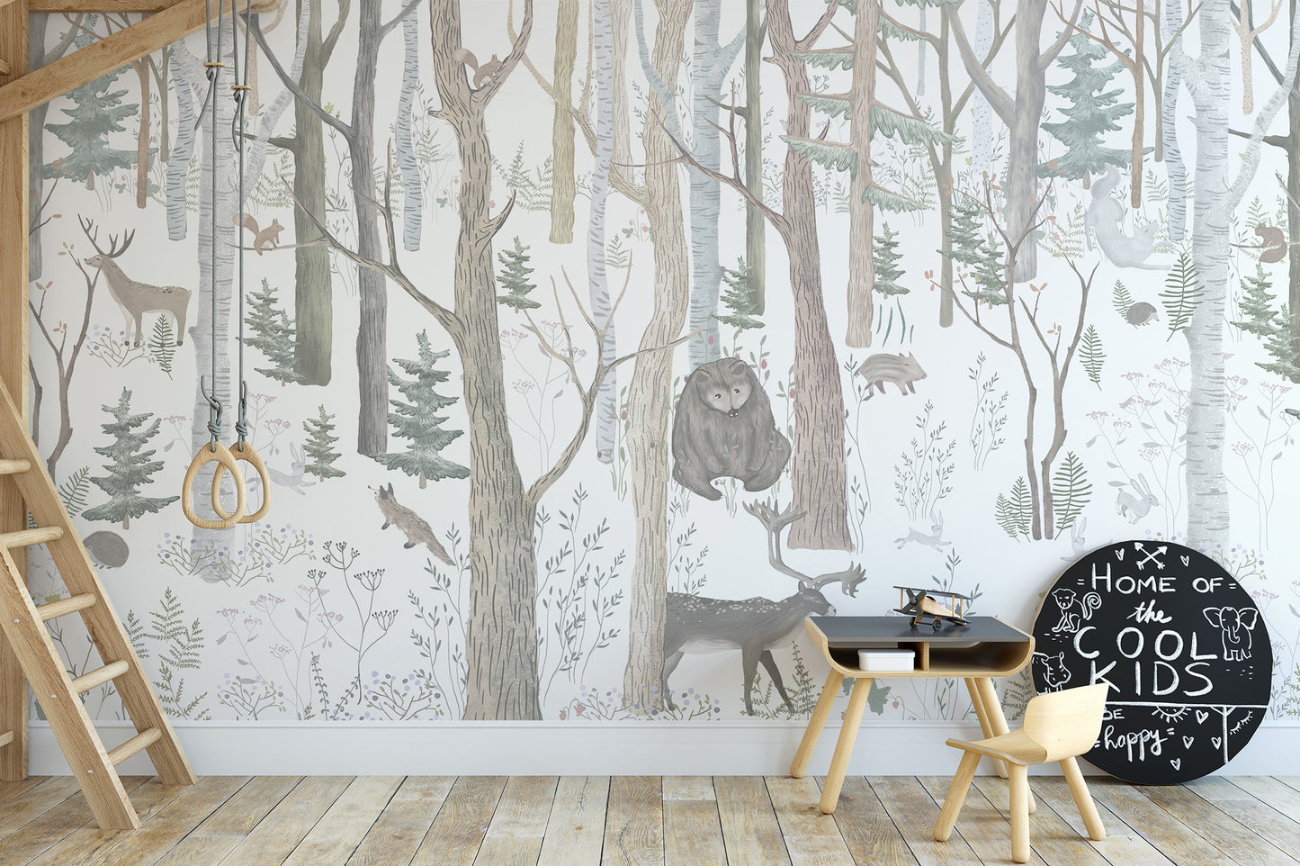 Mystical Forest Scene Wall Mural