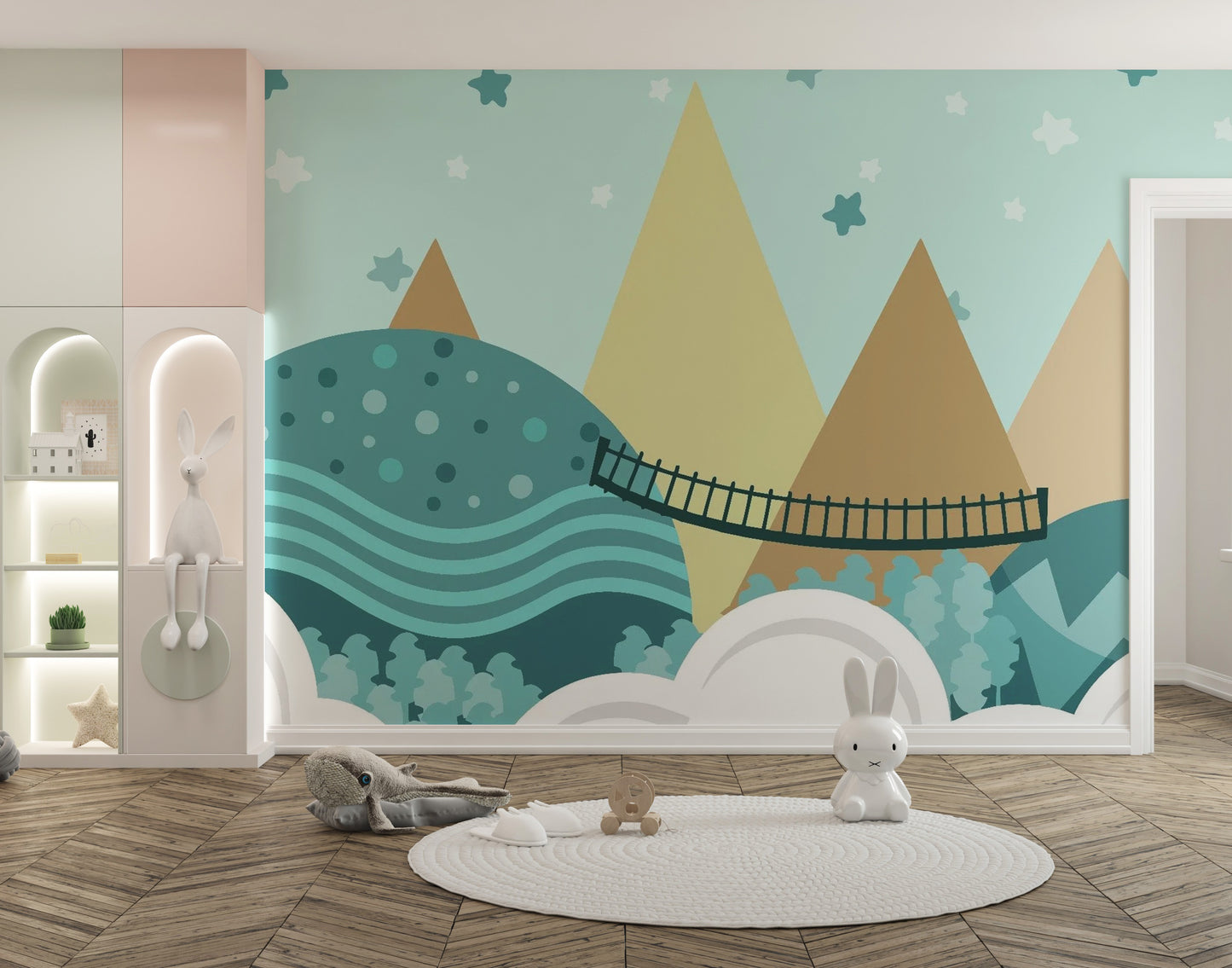 Kids Animated Pastel Motifs Wallpaper - Giffywalls