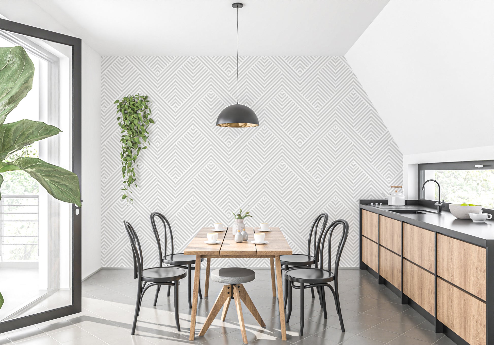 Subtle gray lines geometric wallpaper style
