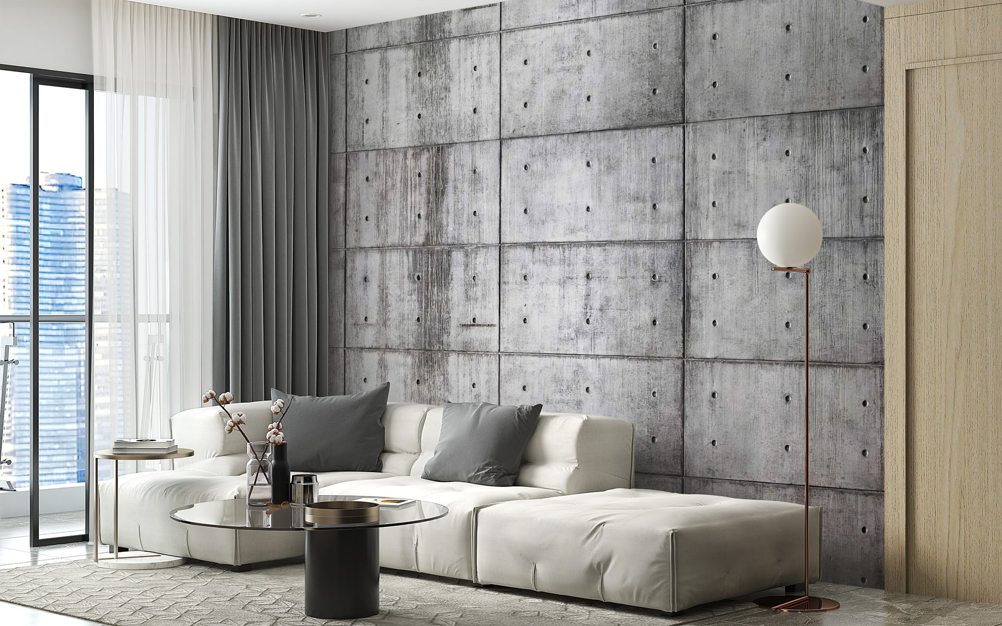 Raw Concrete Reusable Wallpaper