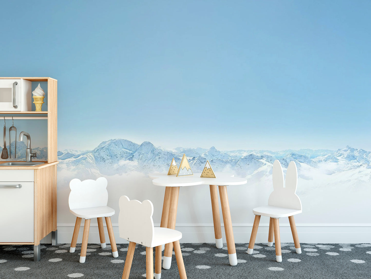 Winter Mountain Wallpaper Mural - Giffywalls