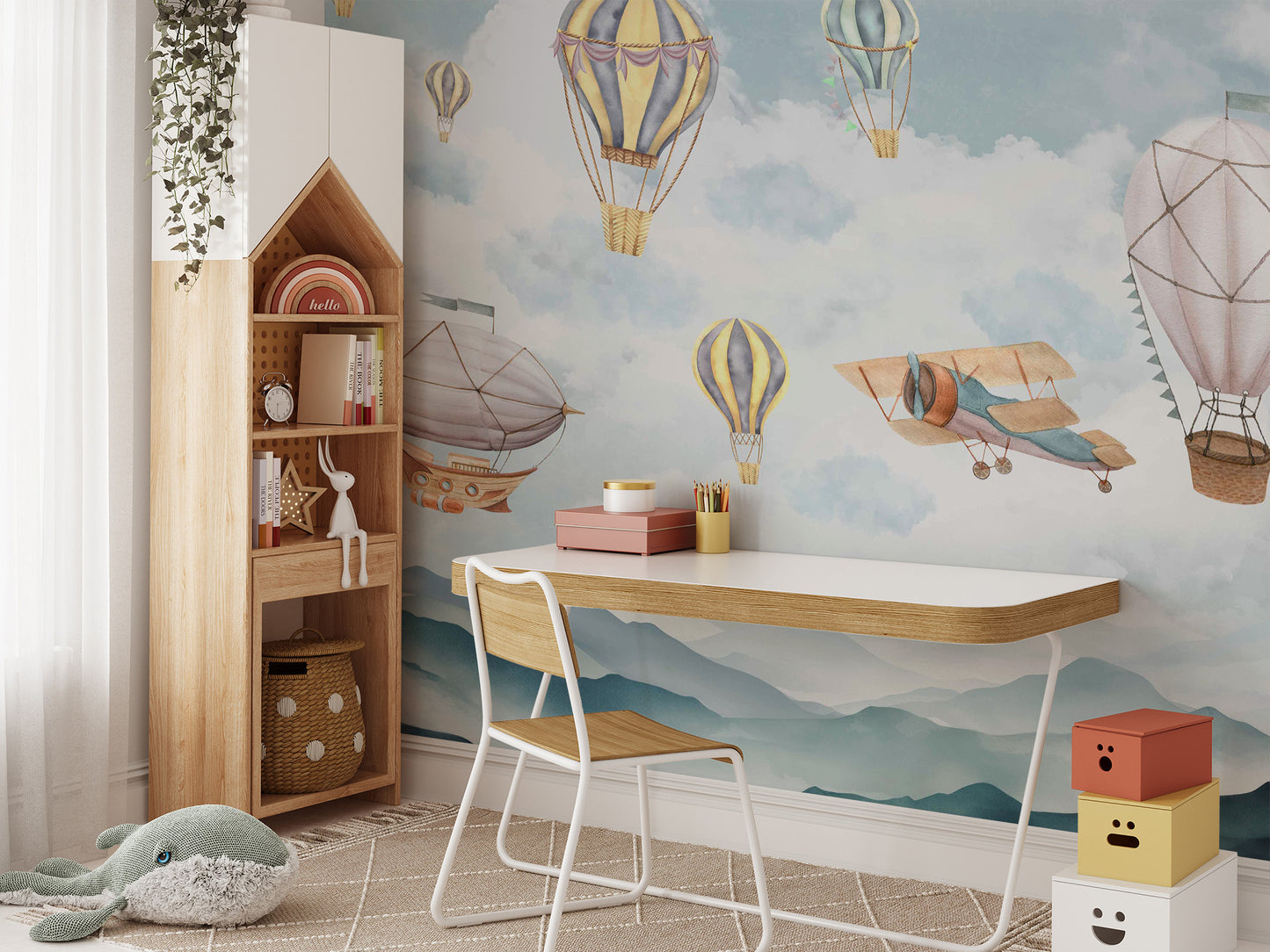 Cloud Drifter Airships Wall Mural