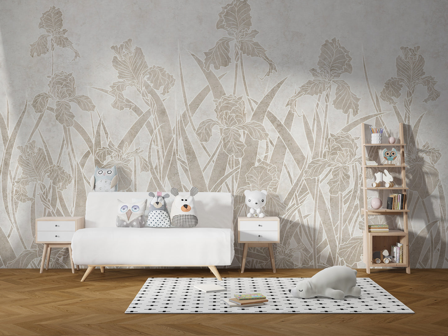 Blooming Flowers and Shrubs Wallpaper Murals