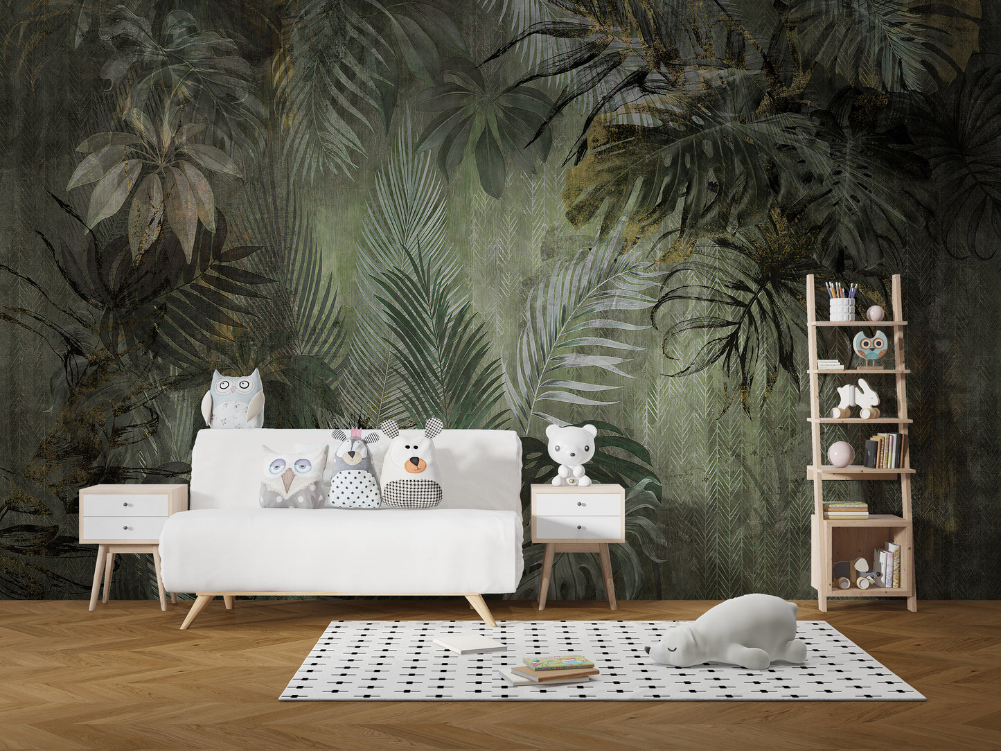 Lush Green Jungle Symphony Wallpaper Mural