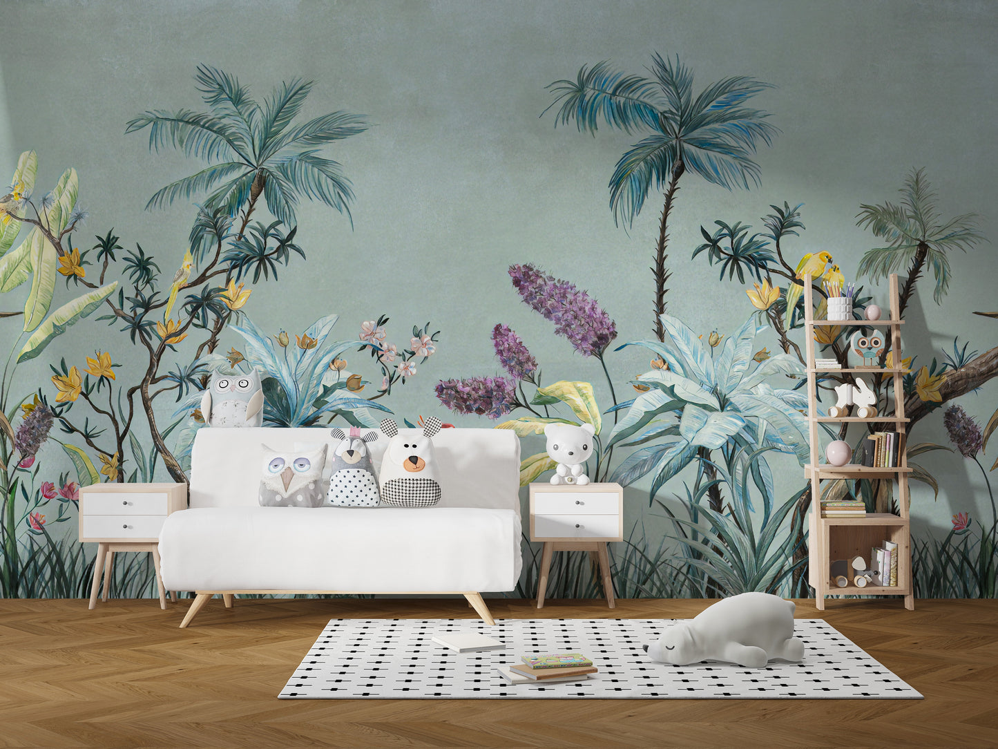 Designer Colorful Flowers design Wallpaper Murals