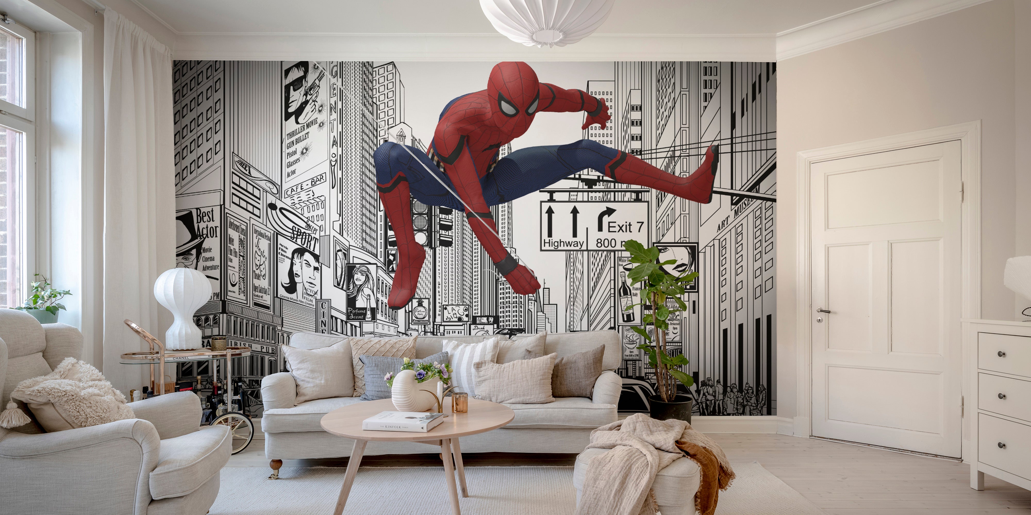 Action-Packed Spider-Man Wall Covering
