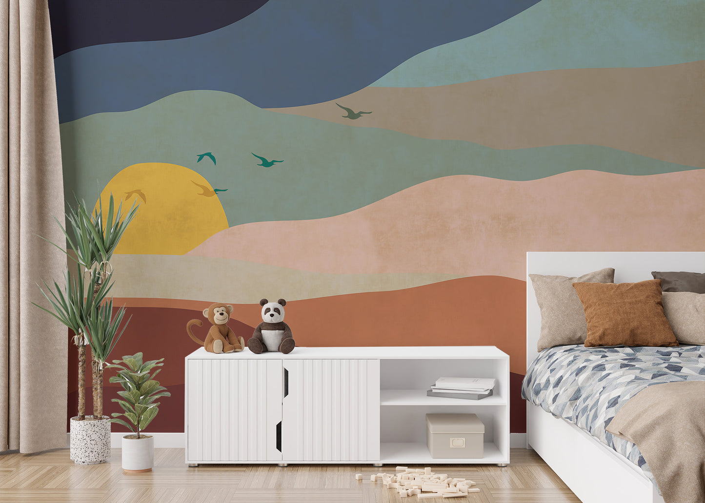 Abstract Sunrise Wallpaper Mural