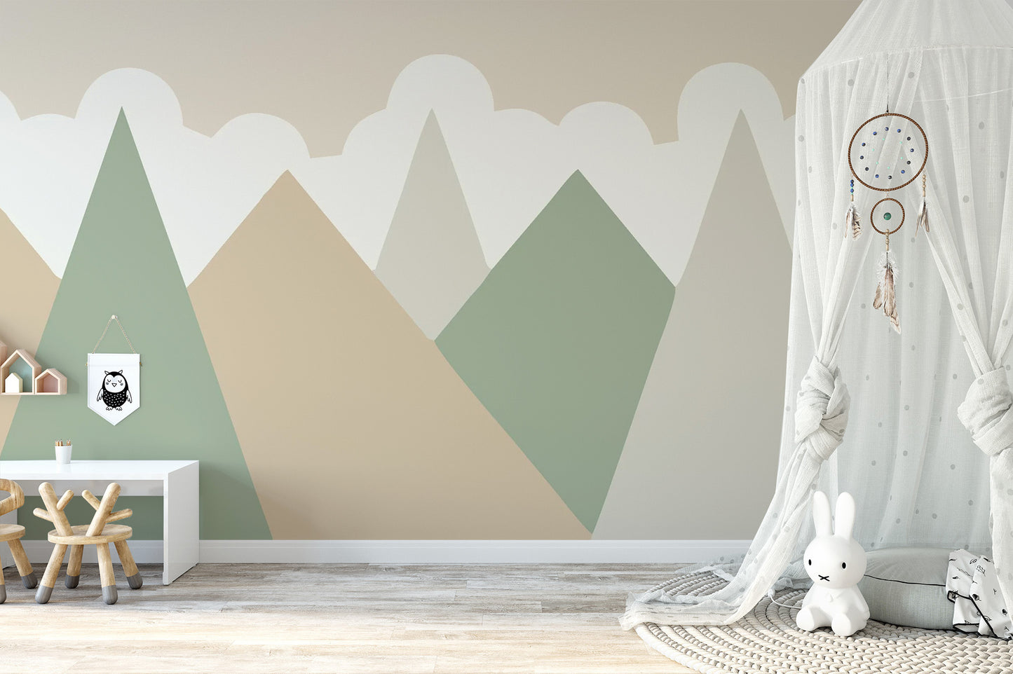 Earthy Mountain Animated Peel and Stick Wallpaper