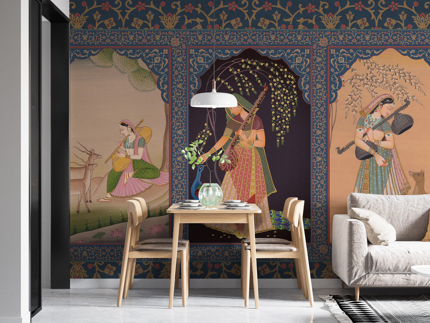 Indian princess wallpaper mural for regal interiors