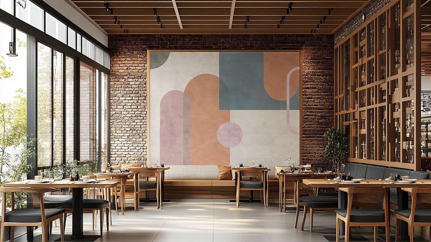 Elegant Edges Wallpaper Mural for dining room decor