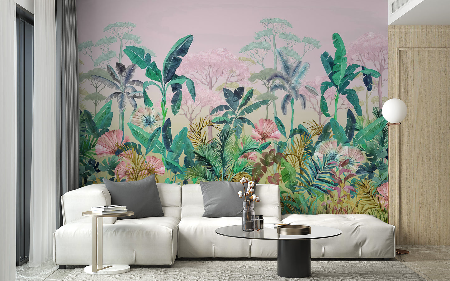 Tropical Jungle Watercolour Wallpaper