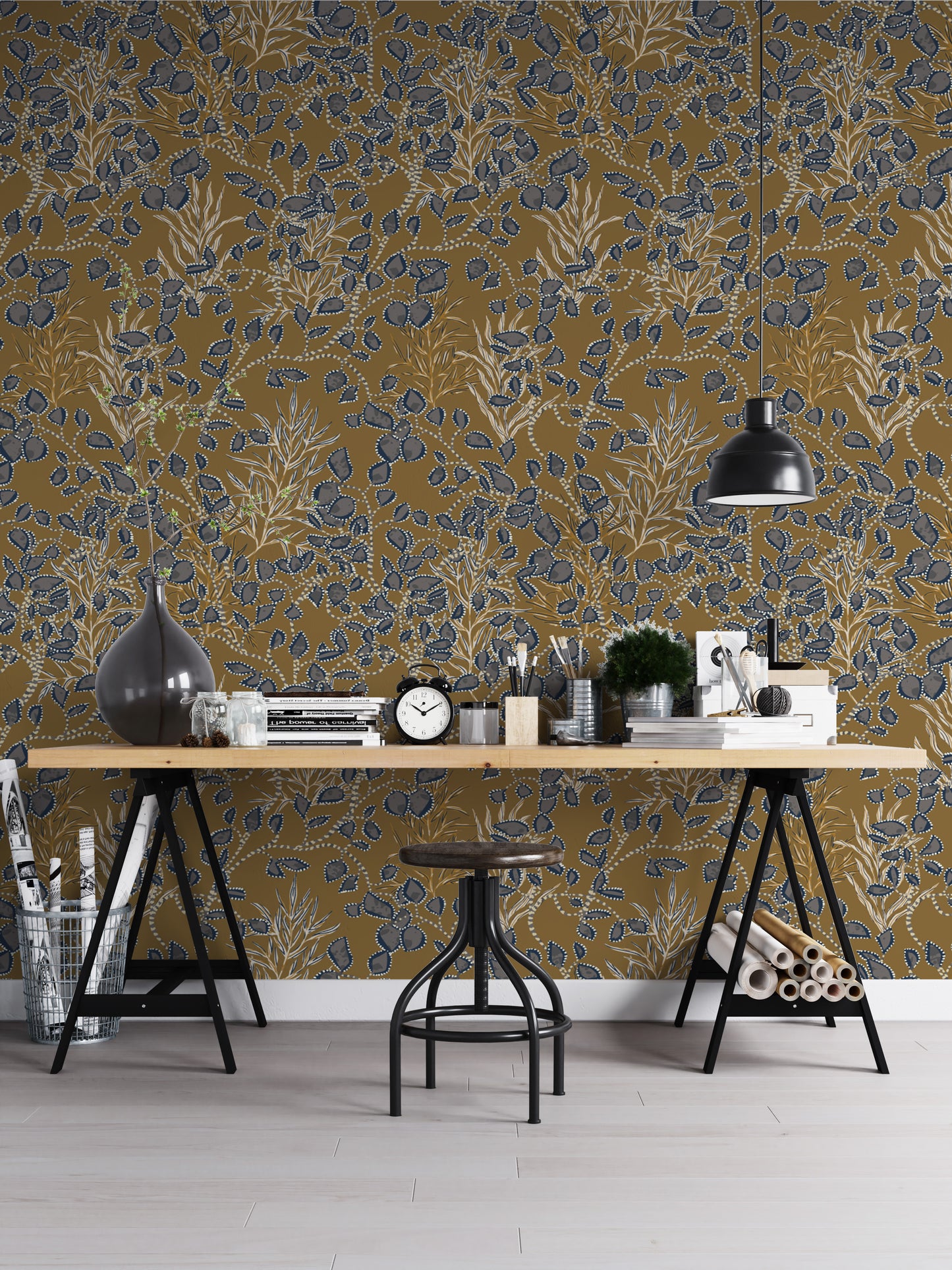 Amber Jewel Boho Wallpaper for Interiors
