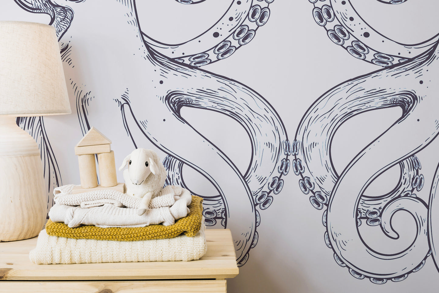 Giant Octopus Wallpaper Mural