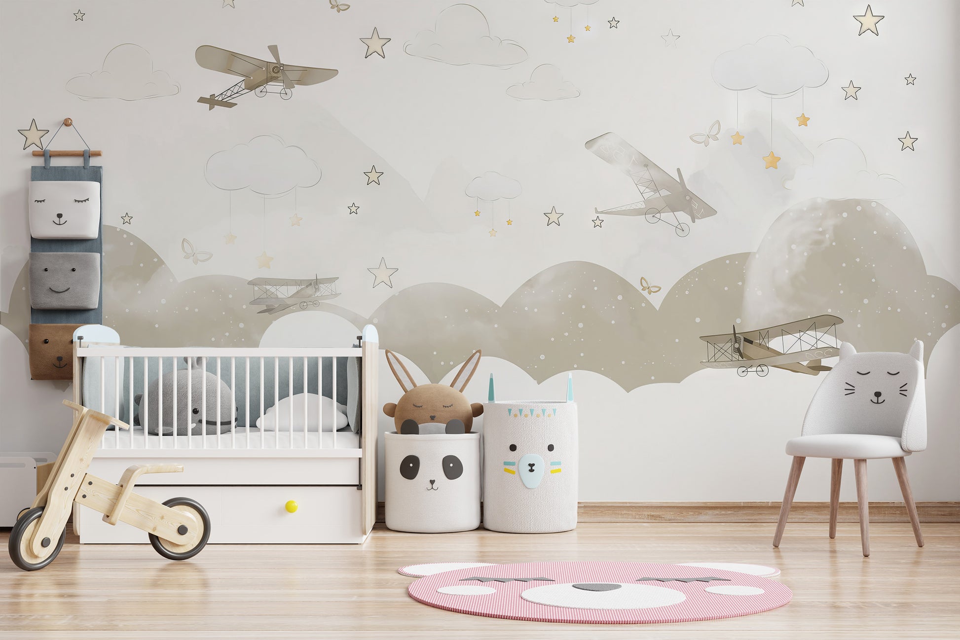 Skyward Fantasies Wallpaper for dreamy nurseries