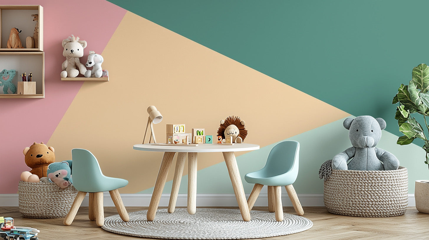 Colorful Geometric Triangle Shaped Wallpaper - Giffywalls