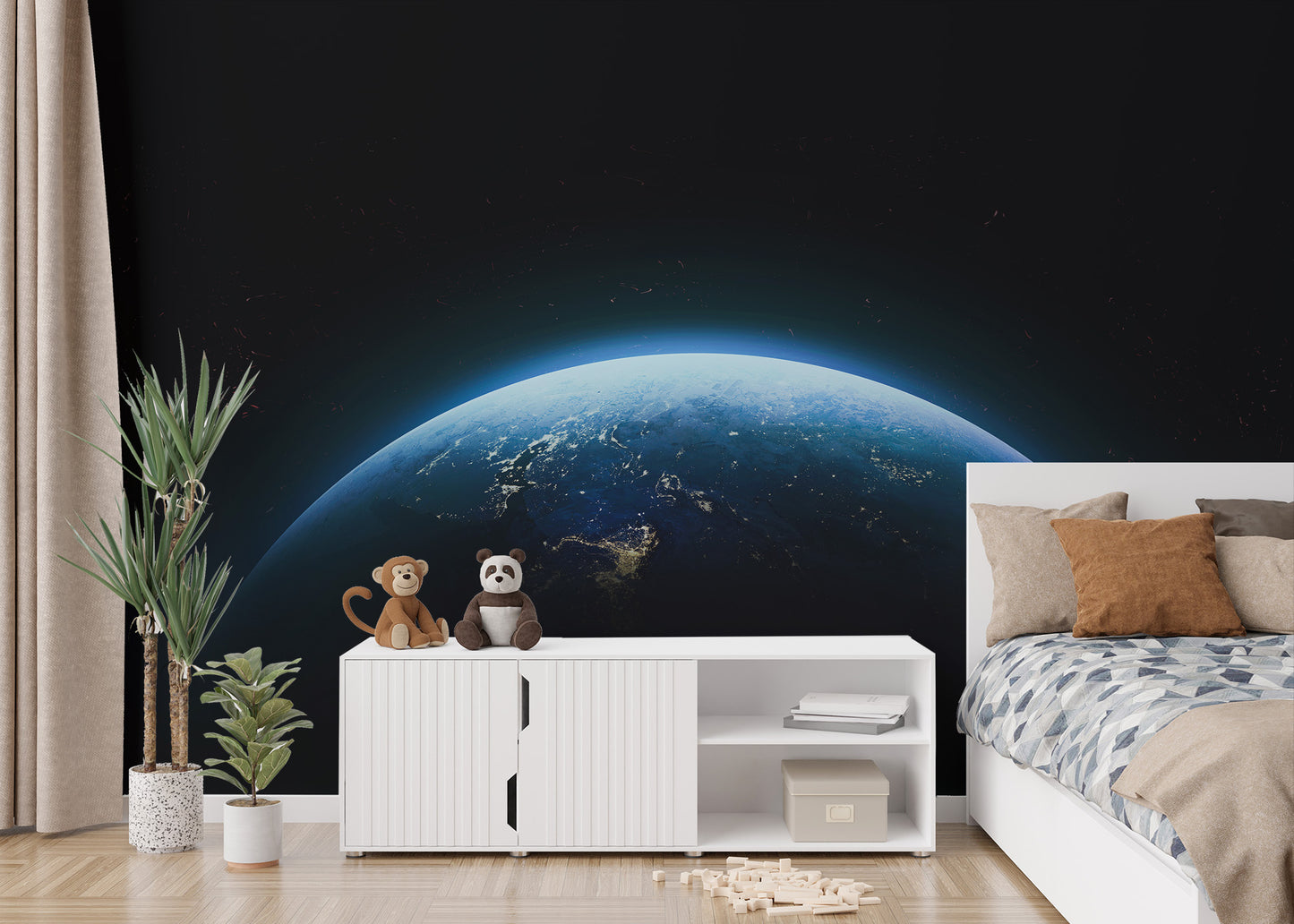 Earth From Space Wall Mural