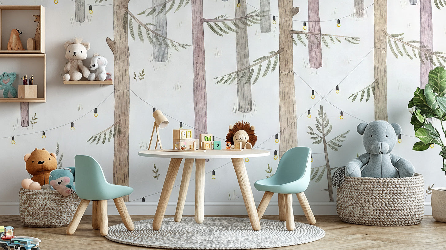 Fairy Tale Woodland Wallpaper Mural for kids