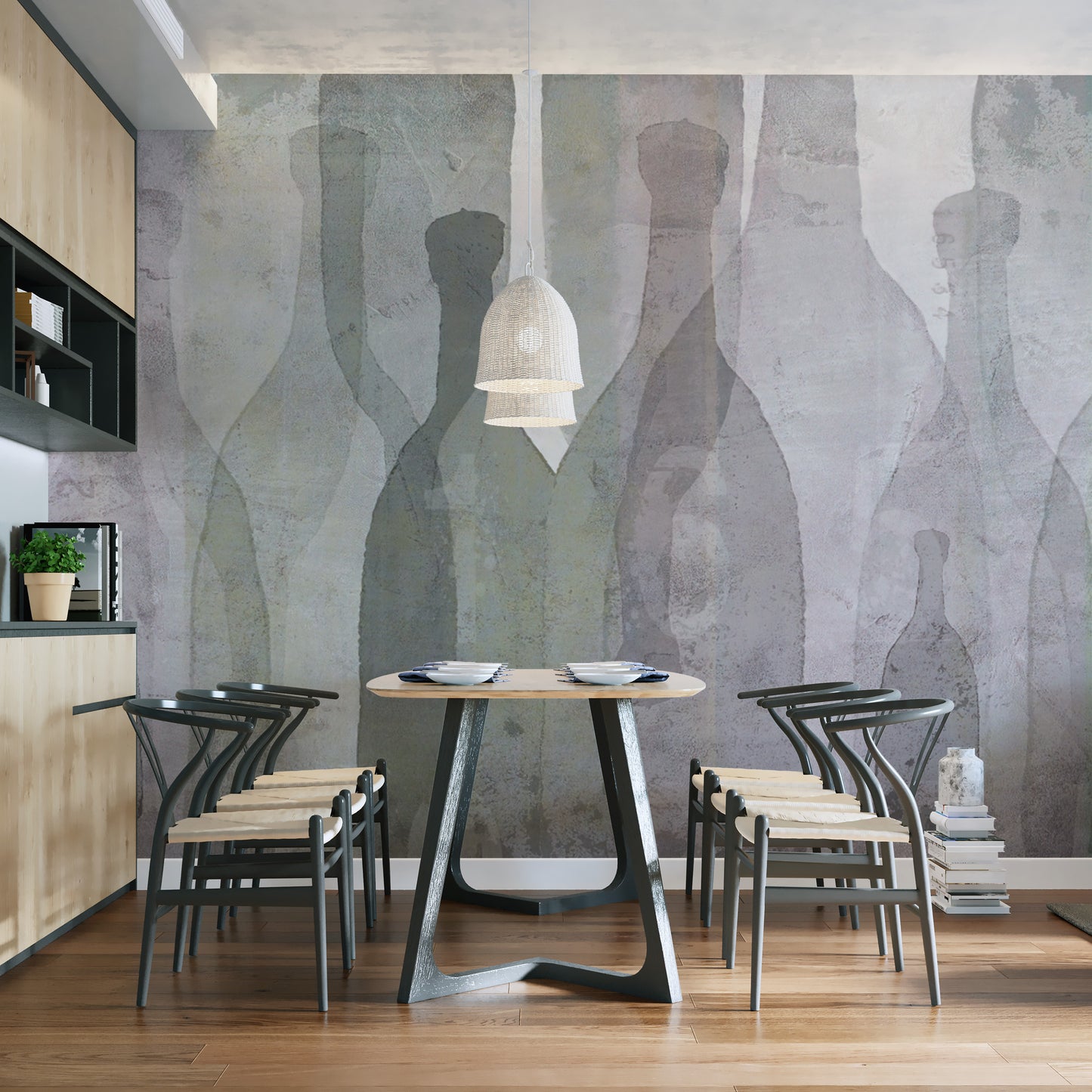 Stick-on Magical Vineyard Horizons mural for easy decor upgrades.
