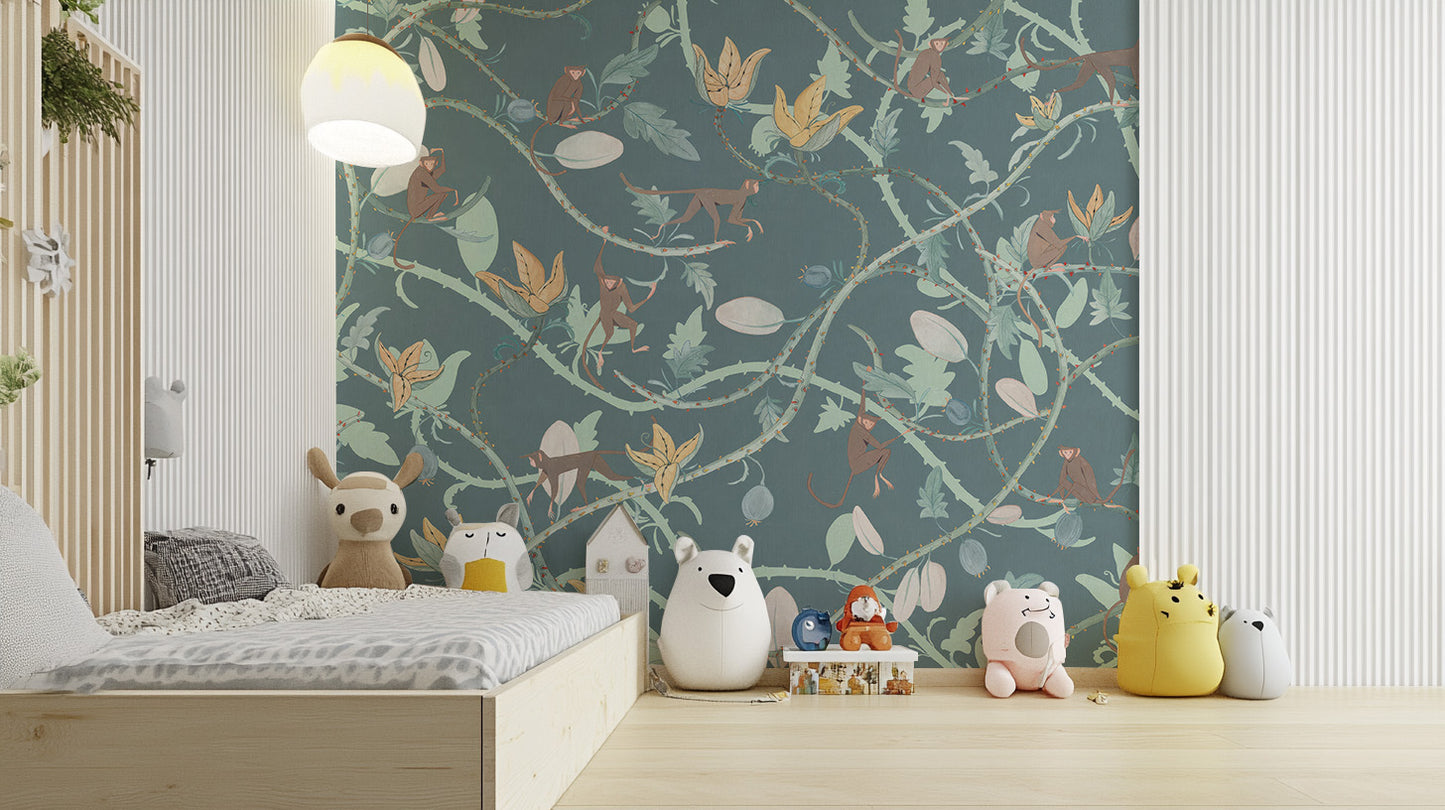 Forest Animals Pattern Wallpaper