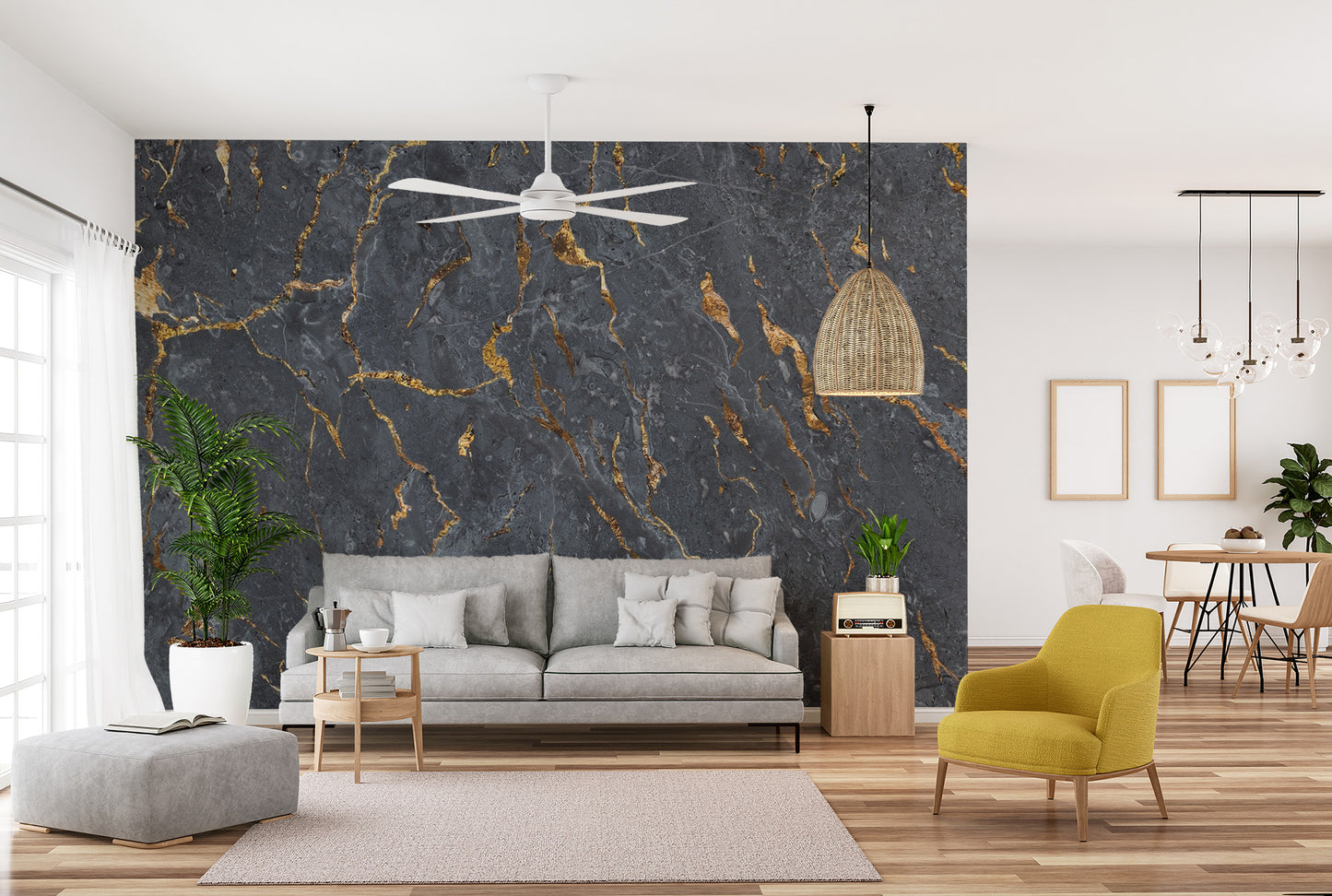 Black Marble Wallpaper Mural