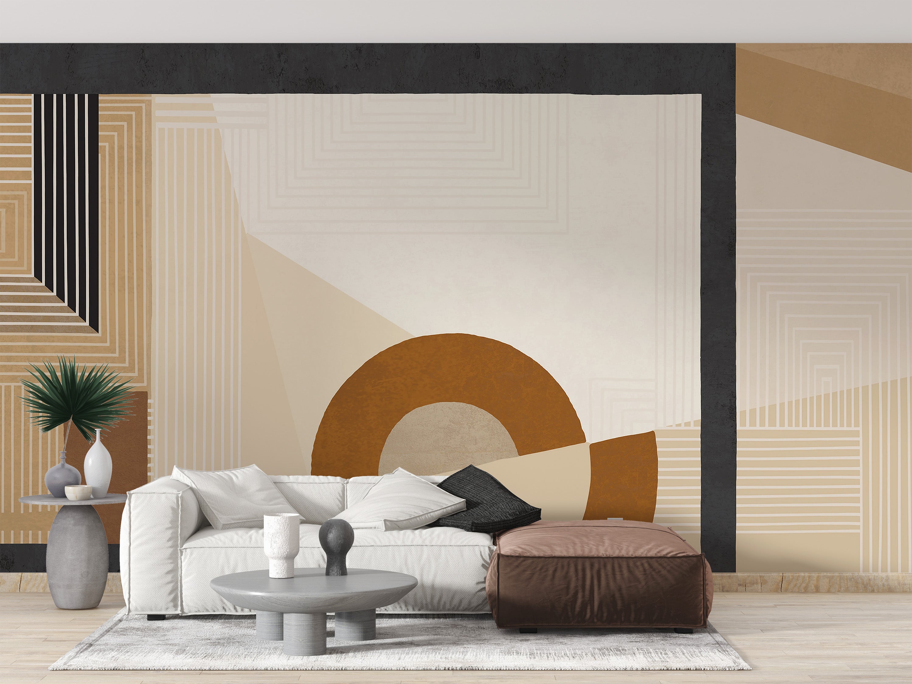 Geometric Modern Art Wall Mural - Giffywalls