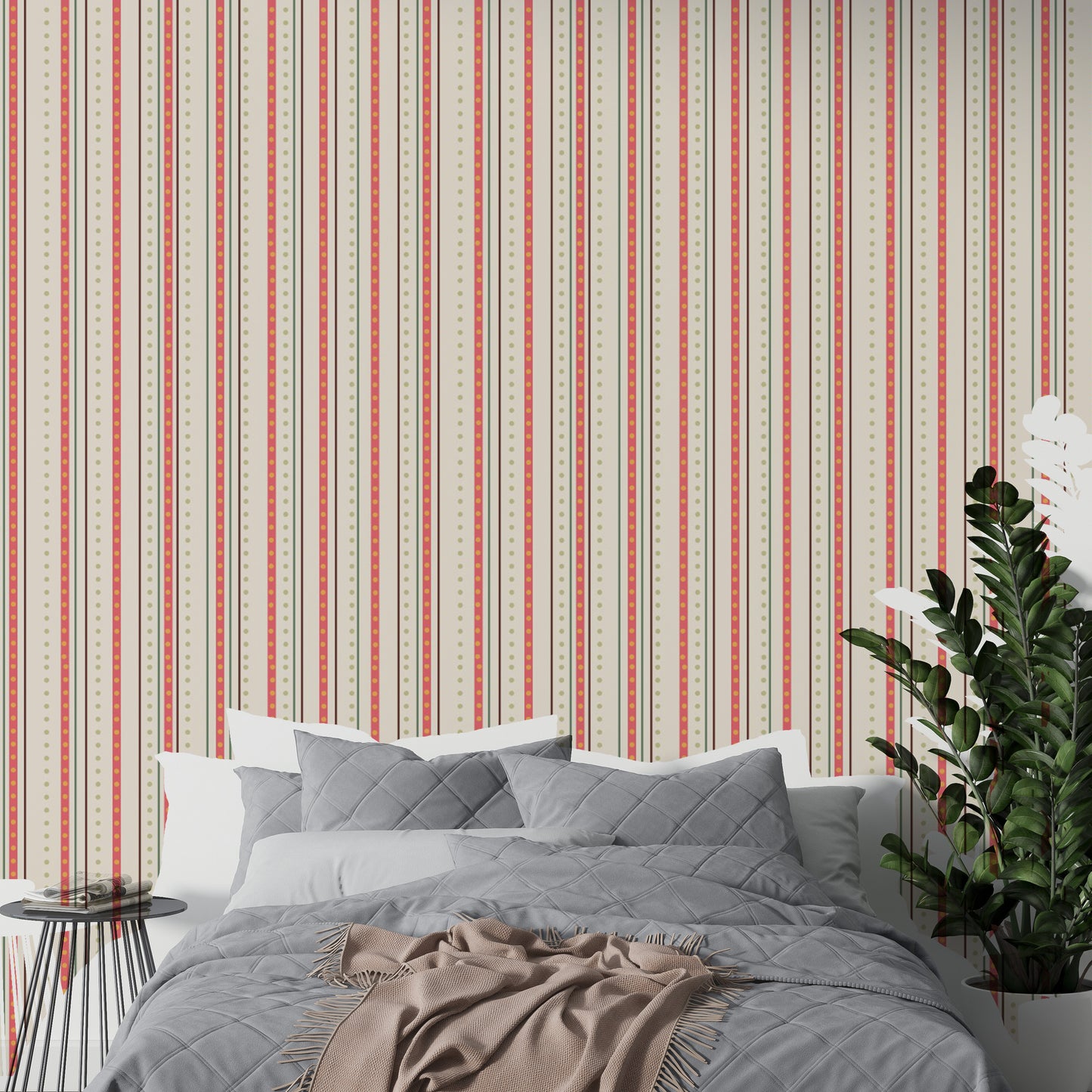 Sophisticated tan tickle streaks wallpaper design